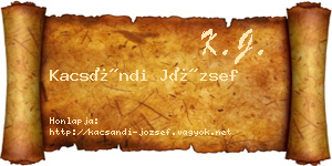 Kacsándi József névjegykártya